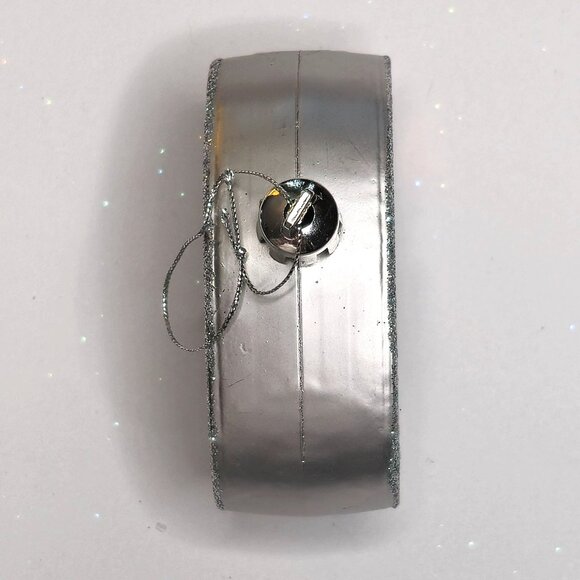 Retro Airstream Camper Trailer Christmas Ornament Red w/ Silver Glitter Accent - Picture 2 of 4